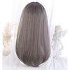 Gothic Long Gray Mori Princess Small Everyday Wig Lolita, Harajuku, Gal-style Wig, Heat-Resistant, Lolita, Hair, Girl, Dreamy, Cute, Style, Face,