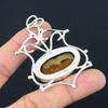 Geschenk für sie 925er Sterlingsilber Natürlicher Mohnjaspis Edelstein Schmuck Anhänger