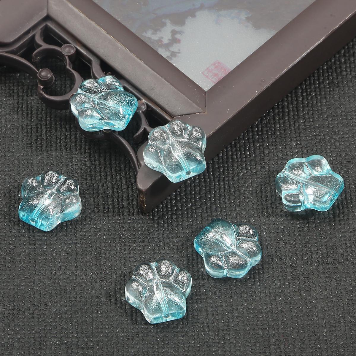 

10 шт. 13*14 мм кристалл кошачья лапа аксессуары красочный градиентный стеклянный кулон для изготовления ювелирных изделий DIY очаровательные украшения 13*14mm 10pcs