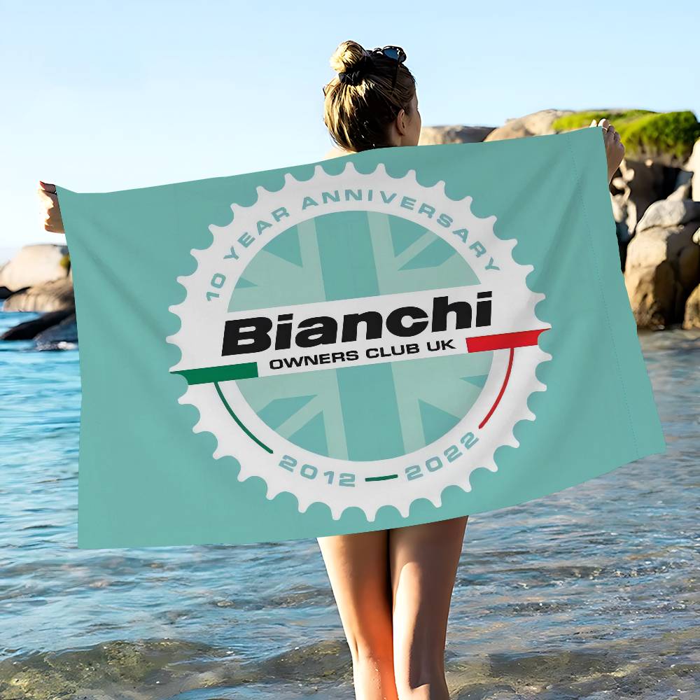 B-Bianchi Bike Logo Beach Towel For Kids Bath Towel Pool Towel Vacation Gift Picnic Towel Party Gift