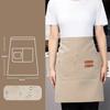 Waterproof Staff Apron Short Waiter Uniform Kitchen Half Apron  Coffee Shop Hotel Chef