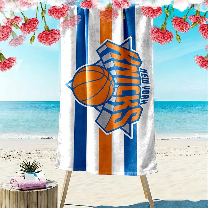 York Knicks Print Beach Towel, Large Soft Quick Dry Towel for Beach Camping Swimming