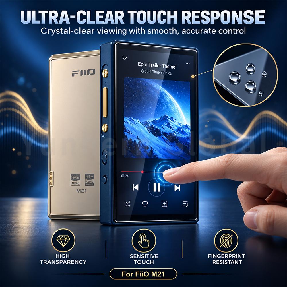For Fiio M21 Tempered Glass Full screen 9H Screen protector 4