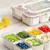 Divided Serving Tray With Lid And Handle, 8 Compartment Snackle Box Container, Portable Snack Box, Travel Storage Organizer For Candy Veggie Fruit