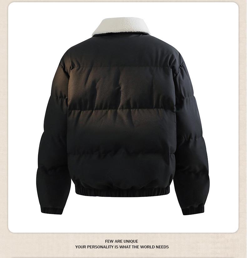 2025 Lambswool Collar Cotton Jacket - Couple's Retro Winter Casual Workwear
