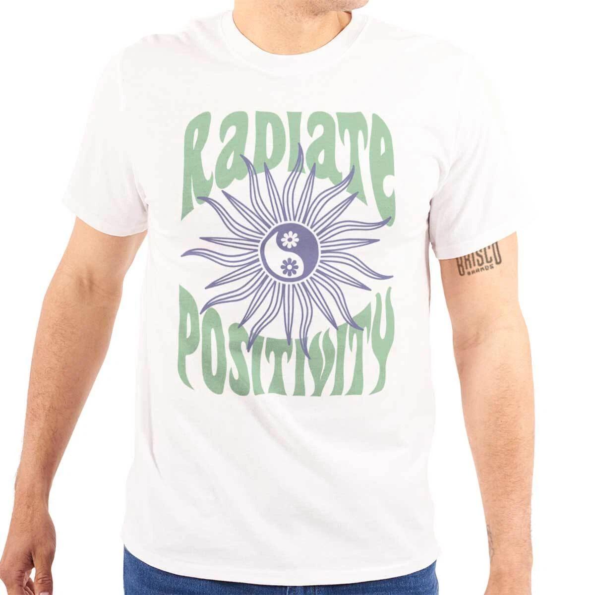 Yin Yang Celestial Sun Radiate Positivity Womens or Mens Crewneck T Shirt Tee S