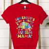 Autism Gift for Mom Crew Neck Short Sleeve Tshirt Loud  Proud Autism Mama Classic Tshirts Autism Awareness Day Mama Clothing