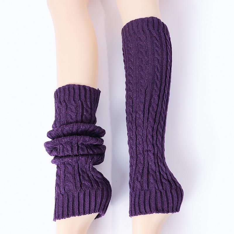 

Женские теплые носки средней длины в японском стиле — осень и зима, однотонные, JK, универсальный дизайн для телят 2000 года. Thin Twist, One Size фиолетовый