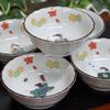 Waza no Kura Stylish Kutani Ware Small Set of Warabe Japanese Japanese Side Made in Wedding Return or Celebration Gift Bowls, 5, Pattern, Ceramic,