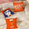 Aperols Spritz Flannel Pillow Case Applicable Space For Guest Rooms Interiors Cars Office House Decoration