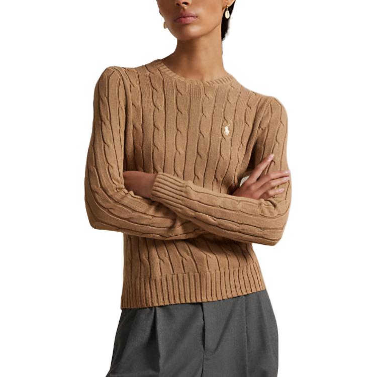 Polo Ralph Lauren Slim Fit Solid Color Long Sleeve Knit Sweater Women Sweater WMPOSWENC021318260