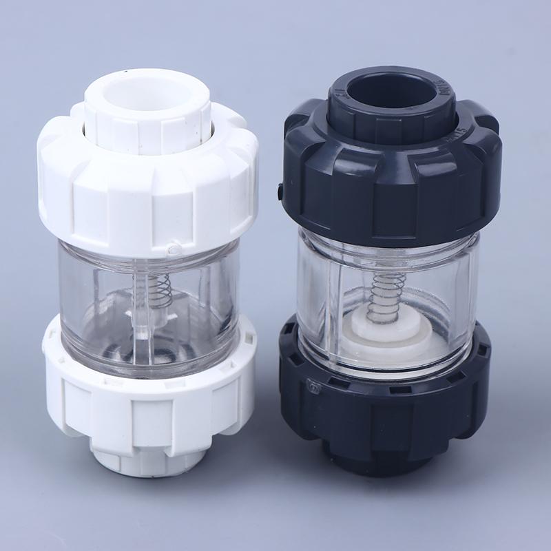 1 Pcs Aquarium Check Valves Non Return Anti-Siphon Fish Tank Lifting Check Valve 20/25/32Mm Transparent