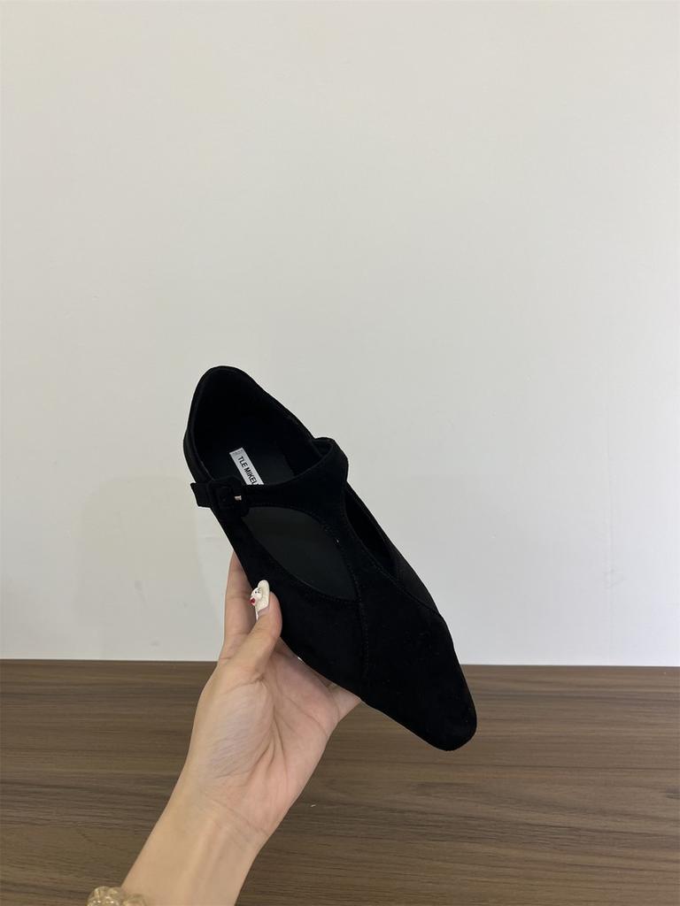 Retro soft-soled evening shoes women's 2025 autumn new Korean version versatile pointed shallow mouth single shoes