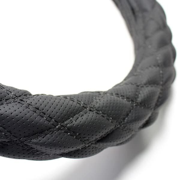 Azur Dimple Black Steering Wheel 2HM in Extra Thick Steering Dress Up Your Cover, "Made Japan, Cover, Car"