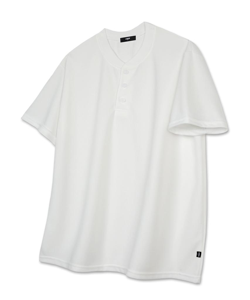 UMM Henley Neck Button Basic Short Sleeve T-Shirt 3 Colors