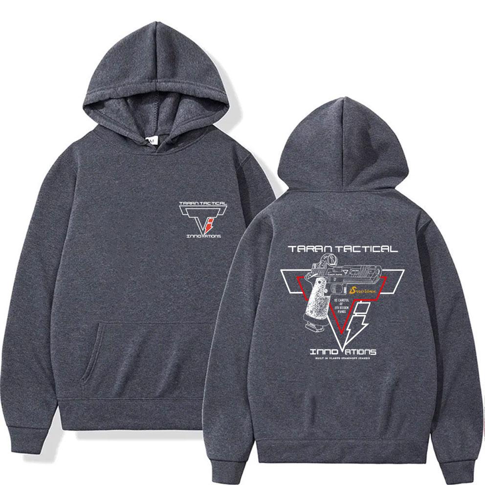 Taran Tactical Pistolen-Print Super Elastischer Hoodie Unisex Lässig Übergroßer Pullover Hoodies Männer Frauen Mode Vintage Sweatshirt