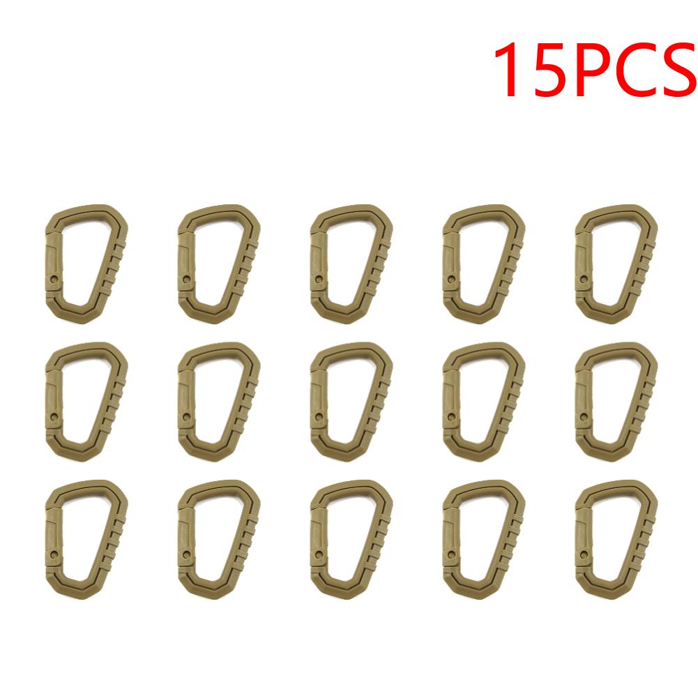 15-50PCS D-shape Belt Hanger Buckles Reusable Snap Type Safety Lock Buckles Lightweight High Strength Hardware Tools for Camping