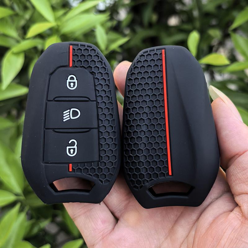 For Citroen C4 C5 C6 C3-Xr Silicone Car Remote Key Case Cover For Peugeot 308 408 508 2008 3008 4008 5008 Accessories Shell Fob