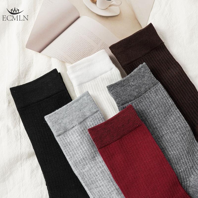 Women's Mid Tube Socks Ancora Red Color Casual Cotton Socks New Trendy Striped Design Socks for Women