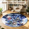 Genshin Impact Personalized Round Rug Support Custom Name, Soft Home Decor Mat