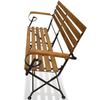 Foldable Bench - vidaXL - 112 Cm - Acacia Wood - Weather-resistant - Classic Design