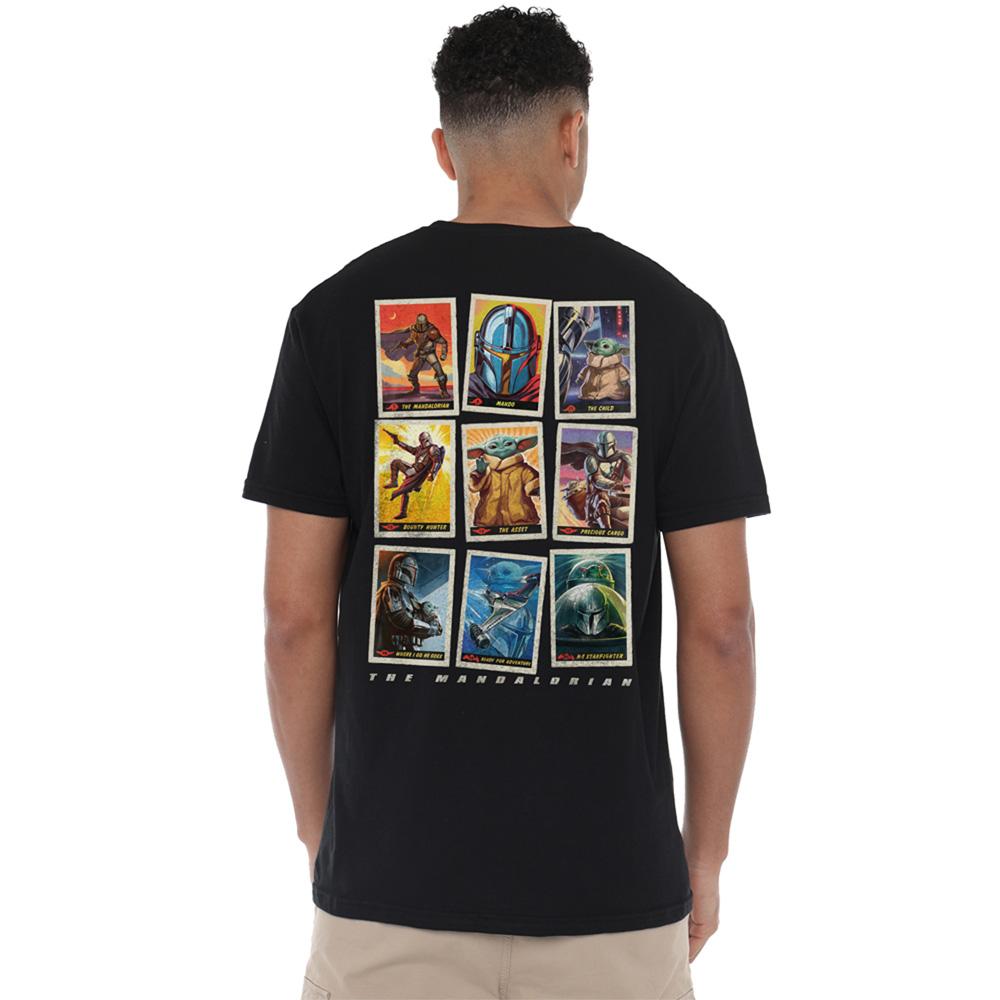 Star Wars: The Mandalorian Unisex Adult Trading Card Back Print T-Shirt