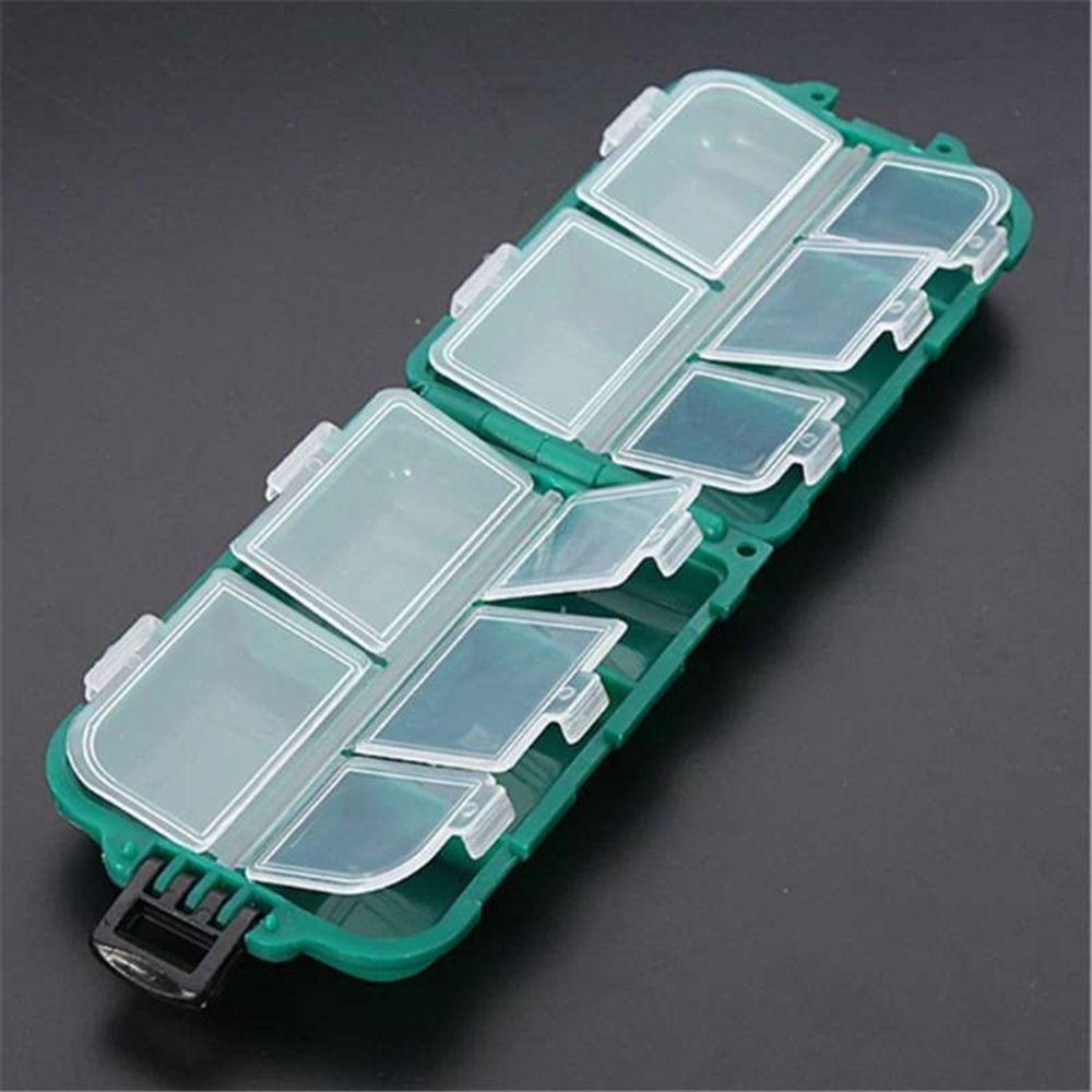 Hook Eco-Friendly Plastic Accessories Shrimp Fishing Tackle Storage Tool Box Lure Case 10 Lattices