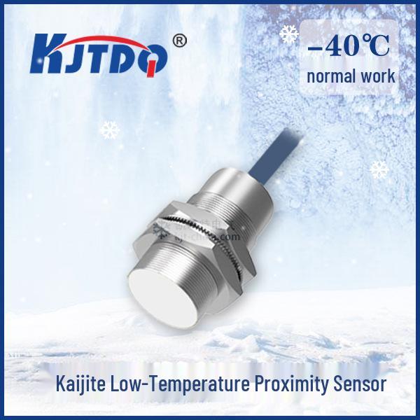 Kaijite 24VDC Low-Temp Resistant Waterproof PNP Proximity Switch, 3-Wire, Normally Open (U4-D4PK) KJT