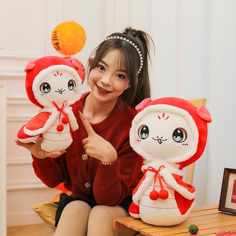 Snake 2025 Mascot Plush Toy Fill Dolls Room Decor Spring Festival Toys Gift