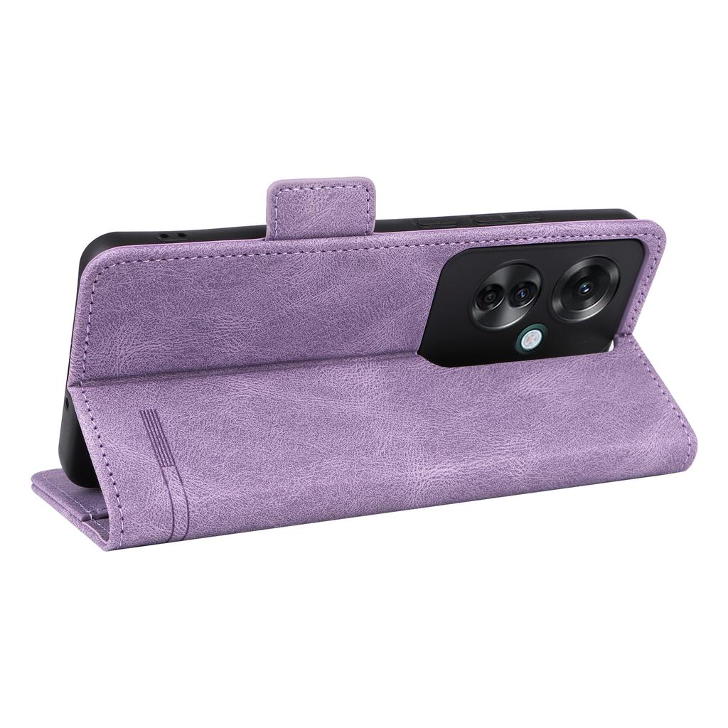 For Oppo Reno11 F 5G Shockproof Case Hardware Decor PU Leather Wallet Phone Cover