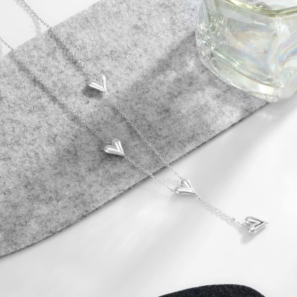 Love Geometric Element Pendant for Women's Gold Minimalist and Exquisite Style Jewelry Gifts for Daily Banquets Wearing Necklace
