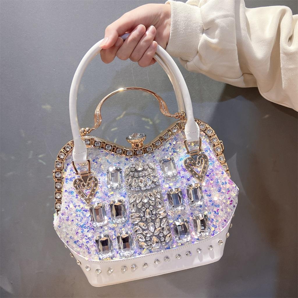 2025 New Fashion Trend Diamond Inlaid Single Shoulder Crossbody Bag Commuter Handbag