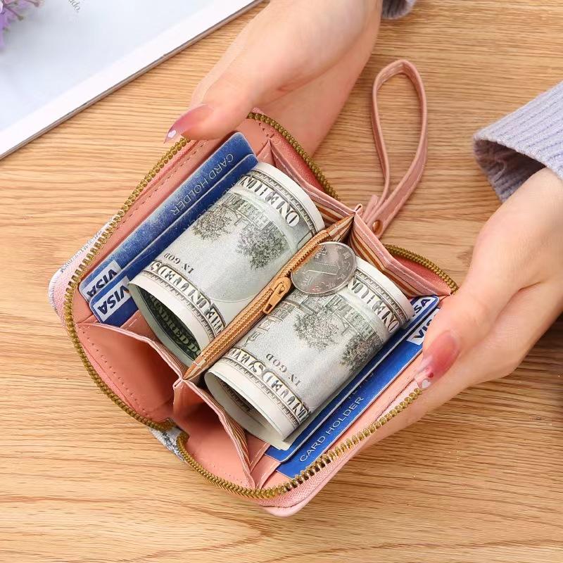 Gorący klasyczny modny damski skórzany portfel (9 przegródek na karty, 2 przegródki na gotówkę) Lekka, luksusowa torba damska dla dziewczyny, studentki