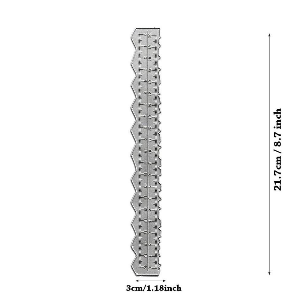 Steel Irregular Edge Ruler Accurate Measuring Craft Ruler Paper Cutter Measuring Tool  Paper Craft