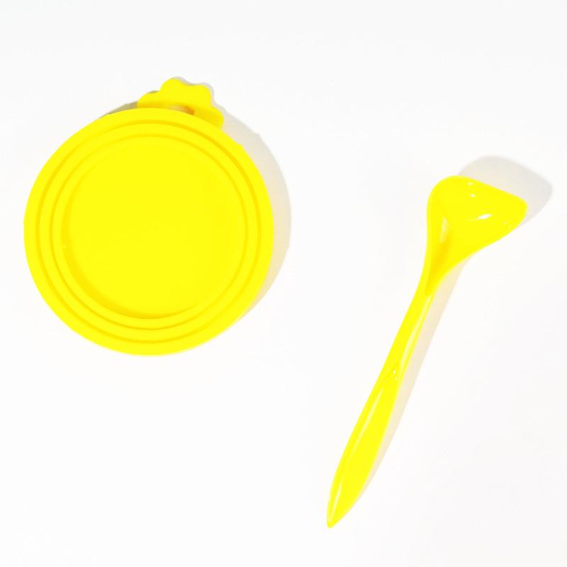 Pet Can Lid Fresh-keeping Silicone Lid Dog Can Sealing Lid Universal Sealing Lid Three-in-one Silicone Can Lid