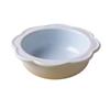 Baizihuahu Pet Ceramic Bowl with Flower Lace, Stable Base Acrylic Stand, Anti-Tip Design Dish for Cats And Dogs Food Water