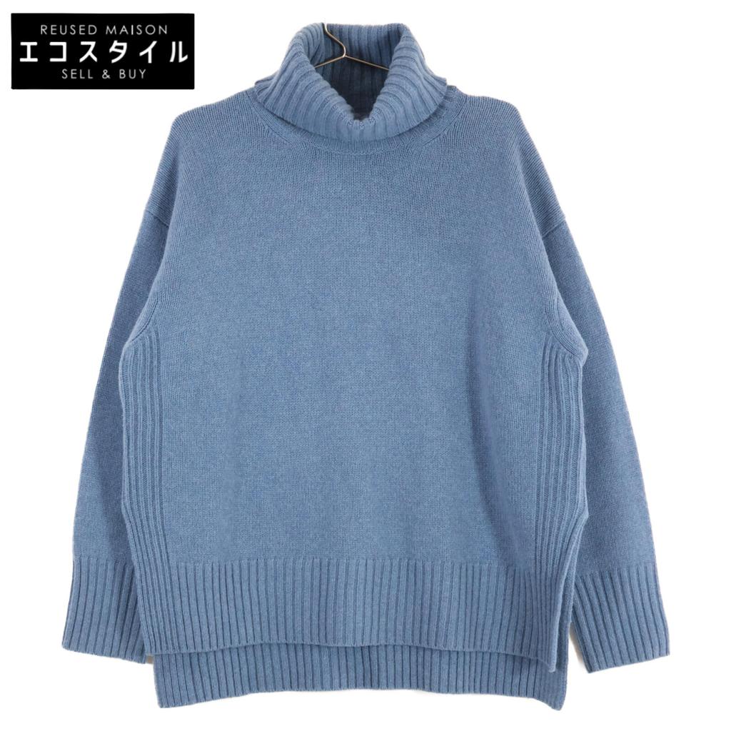POLO RALPH LAUREN Blue Cashmere Blend Classic Long Sleeve Wool Turtleneck Sweater tops M blueUsed