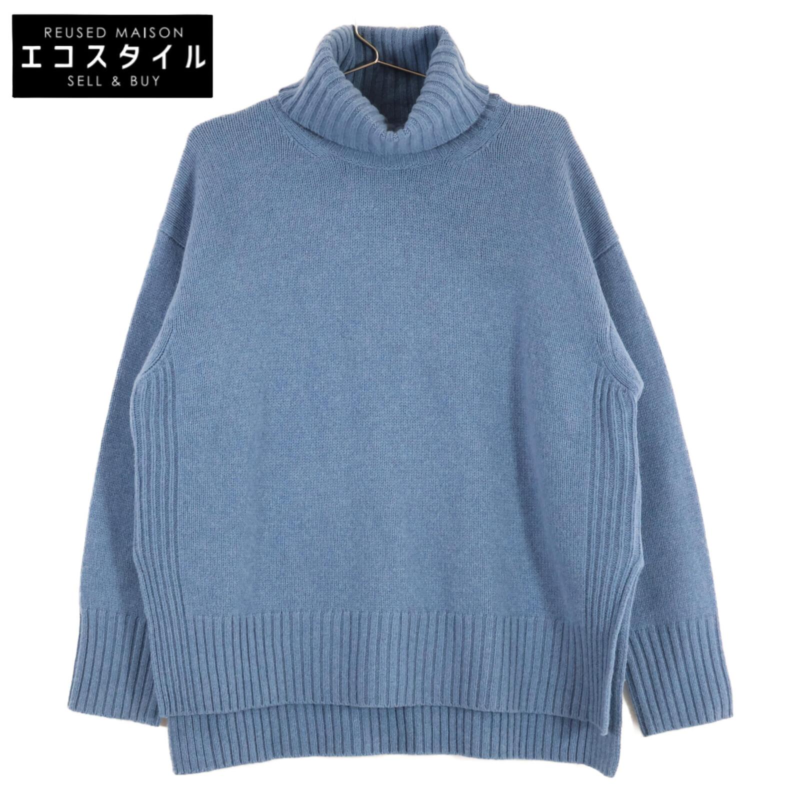 

POLO RALPH LAUREN Blue Cashmere Blend Classic Long Sleeve Wool Turtleneck Sweater tops M blueUsed