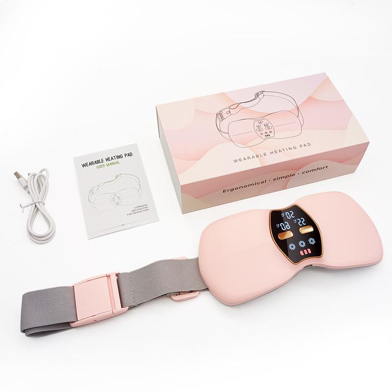Electric Uterine Warmer & Massager Belt for Menstrual Relief with Vibration Heating, Lumbar Support, and Home Use.