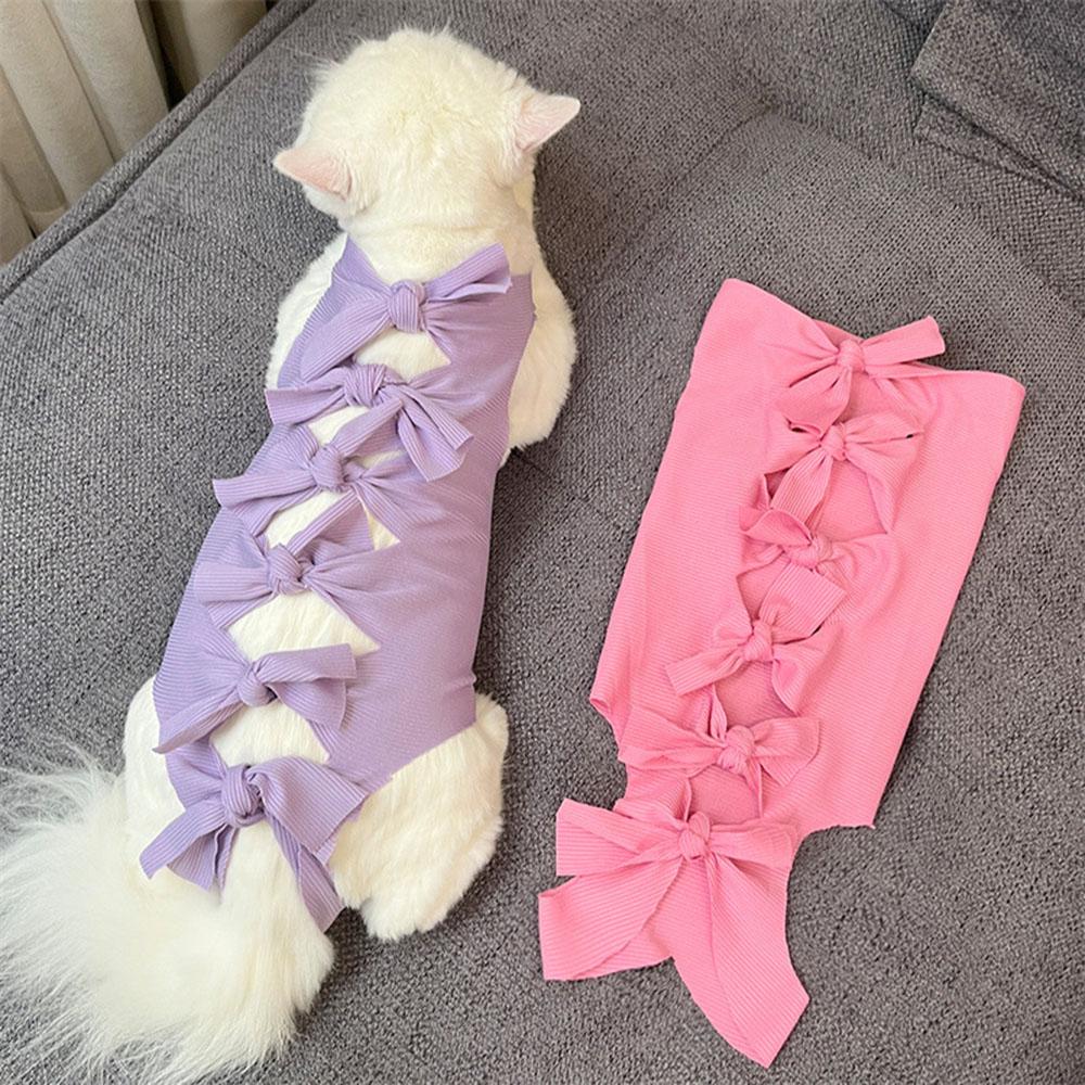 Cat Recovery Suit Kitten Surgical Suit designed for Abdomen Wound Protector Anti Licking Cone E-Collar Alternative designed for Male and Female Cats