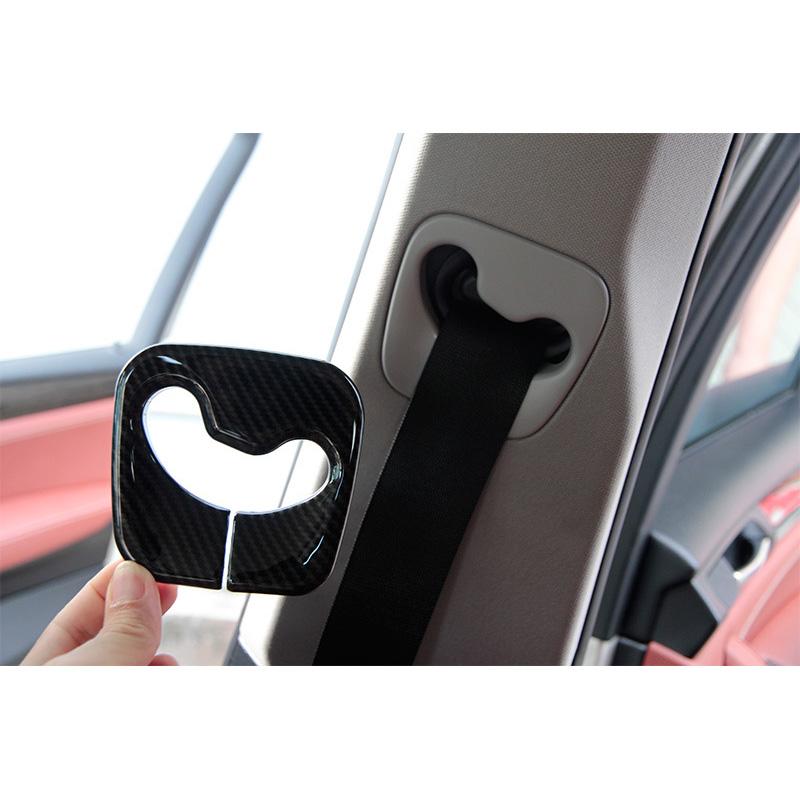 

For BMW X3 F25 2011-2017 2pcs Carbon Fiber Color Car Seat Safty Belt Pillar Decorate Cover Trim Car Interior Accessories
