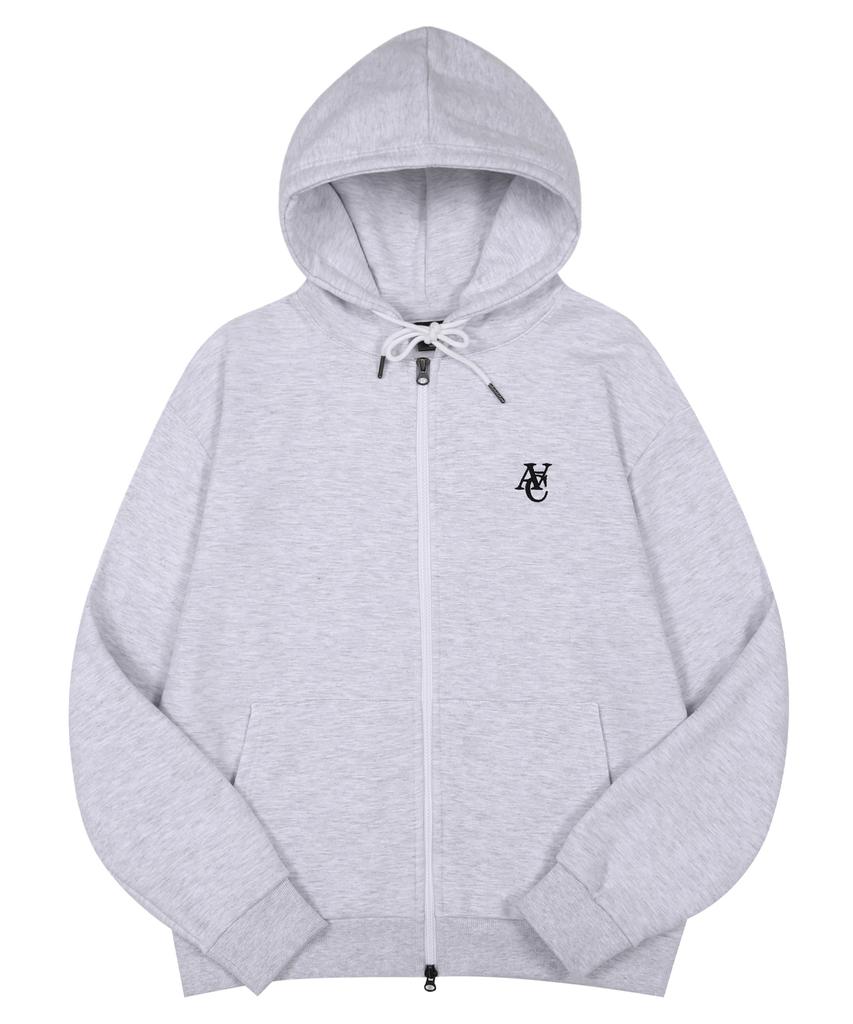 Another Archive Overlap 2-Way Zip-Up Hoodie_Gray