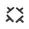 10pcs T-joint Black Irrigation Hose Barbed Interfaces Garden Watering Plants In Greenhouse Irrigation Plastic Parts