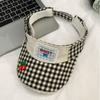 Checkered Printed Black Summer Sun Hat Outdoor Sunshade Breathable Cap Duckbill