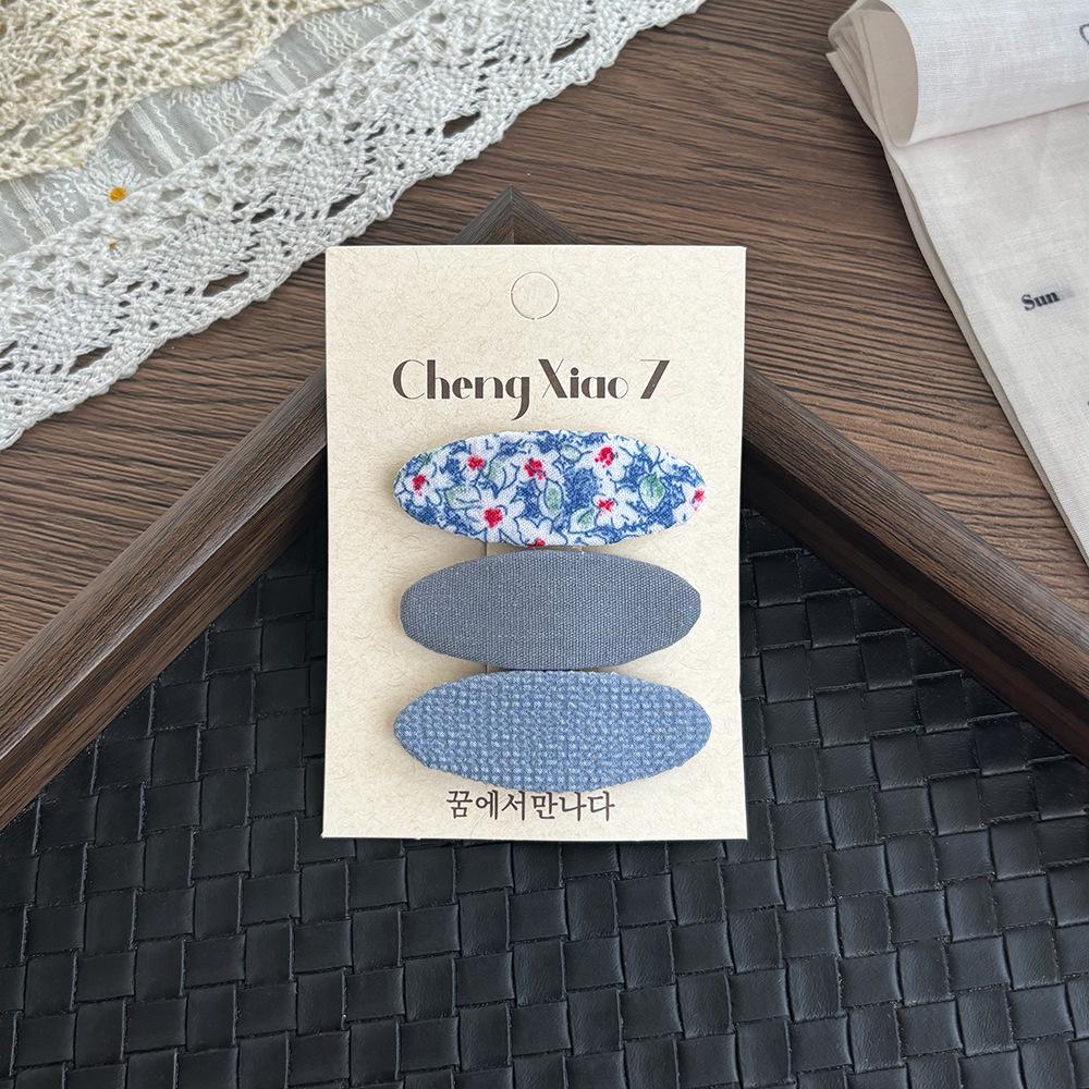 Neue Kinder Haarspangen aus floralem Stoff - Buntes Bonbon-Design für Herbst & Winter