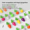 Children's Pull Radish Toy Fun Tabletop Carrot Harvest Game Teaching Aids Shape Sorting Matching Early Education Toys for Babies