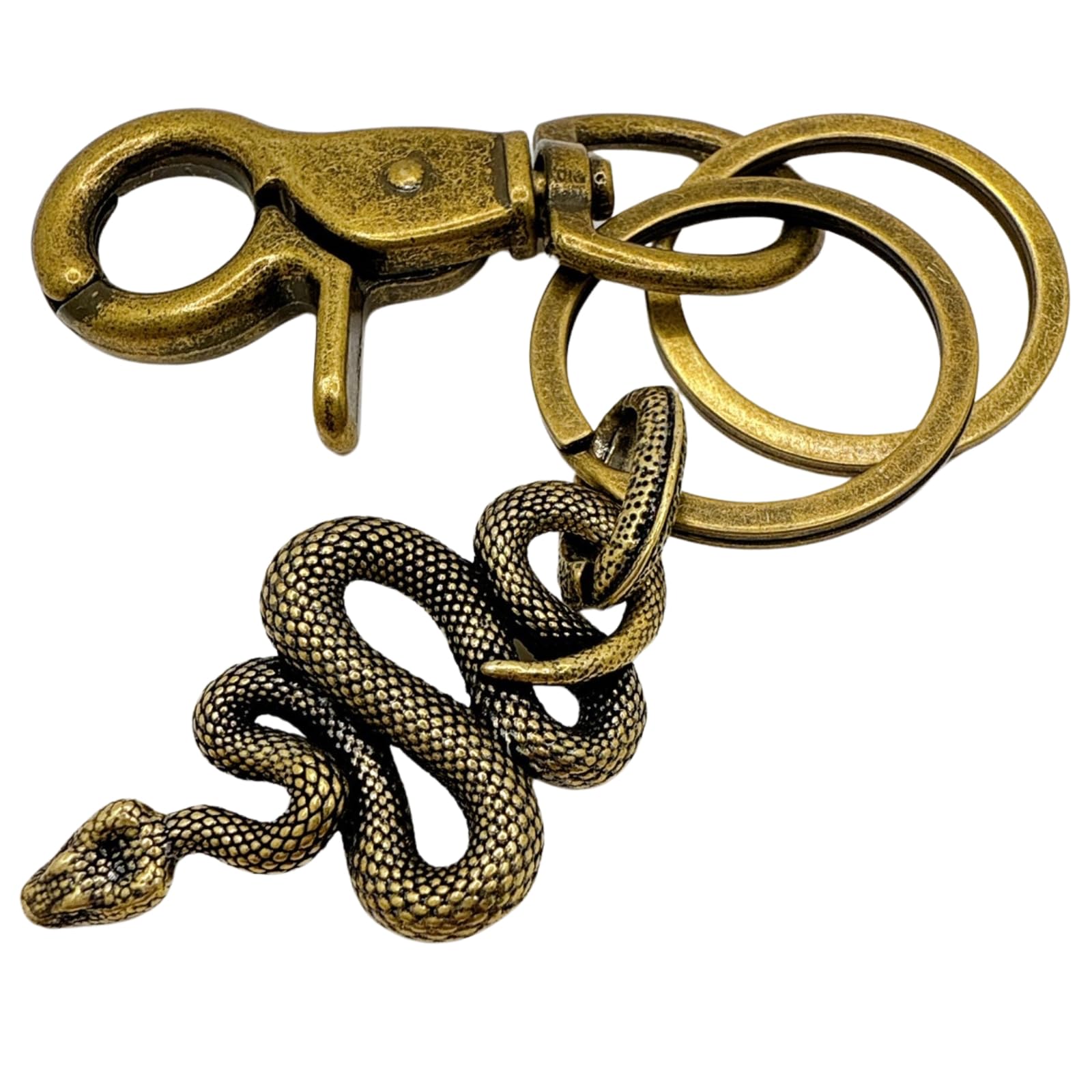 

AhhYouMe Snake Realistic Keychain Ring Hook Car Bike Accessories Charm