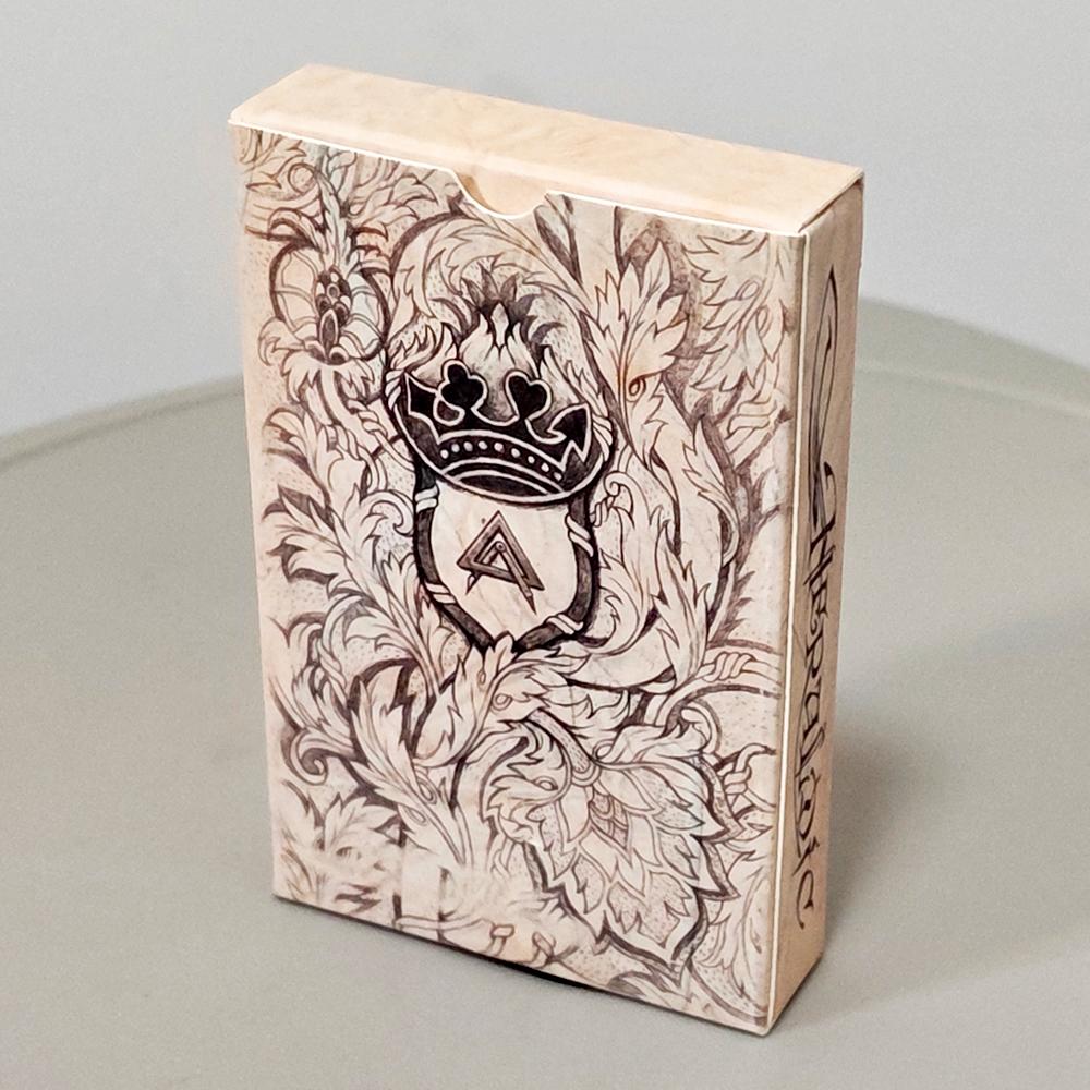 9*6cm Heraldic Playing Cards - 38 Pcs Hand-Drawn Lenormand Oracle Cards for Divination & Collectors - Double-embossed Cardstock