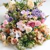Floral Design Peonies Rose Silk Material Silk Hydrangea Flowers Bouquet  Wedding Arrangements