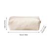 Beige Pencil Pouch Fashionable Makeup Bag Cute Corduroy Pencil Case For Office Large Capacity Zipper Makeup Pouch Pencil Bag
